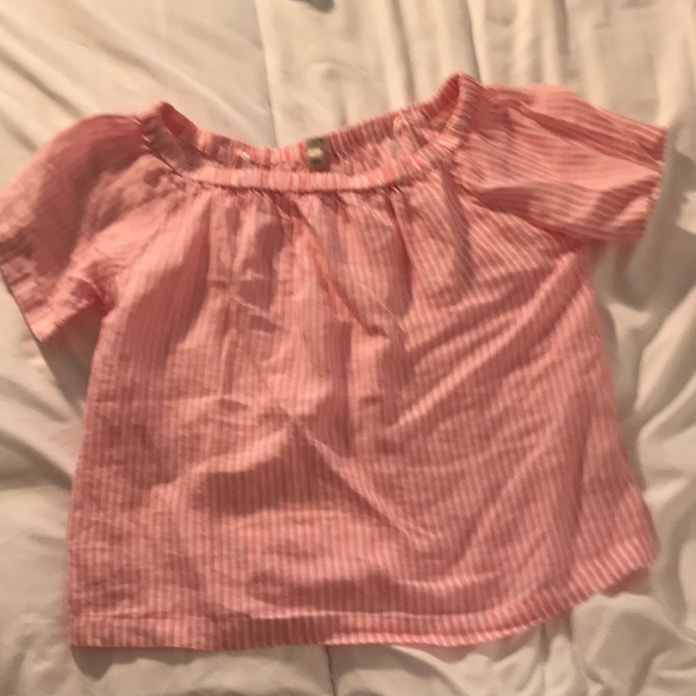 J. Crew striped linen top